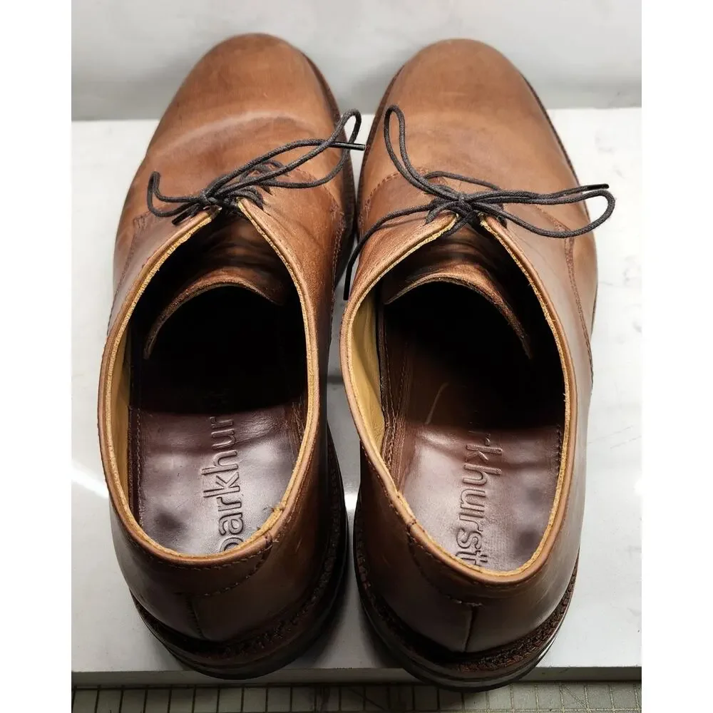 ECU Hard to find Parkhurst Bidwell‎ Derby Shoe 11D Brown Leather Dainite Outsole